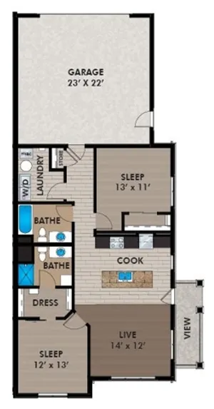 Oregon WI Apartments Floorplan
