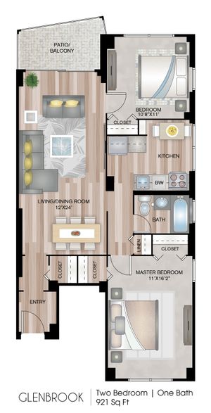 Two Bedroom Floor Plan