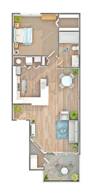 Spruce | 1-Bedroom Floorplan