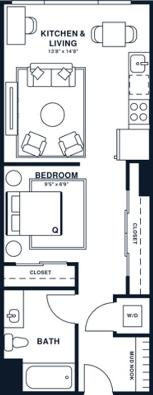 S3 | Studio | 537 sq ft