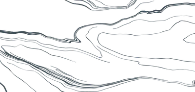 Contemporary contour map with smooth, flowing lines creating a dynamic and abstract pattern.