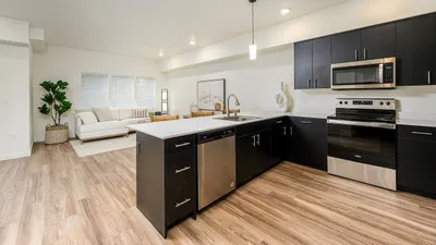 A chef's kitchen and an open floor plan