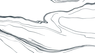 Abstract topographic map design with flowing contour lines in dark gray.