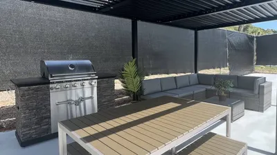 Outdoor kitchen at Nordica Landing