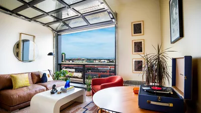 living room with a view