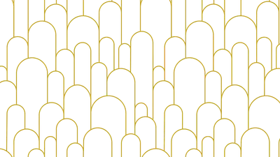 Elegant art deco pattern featuring gold arches on a sleek black background.