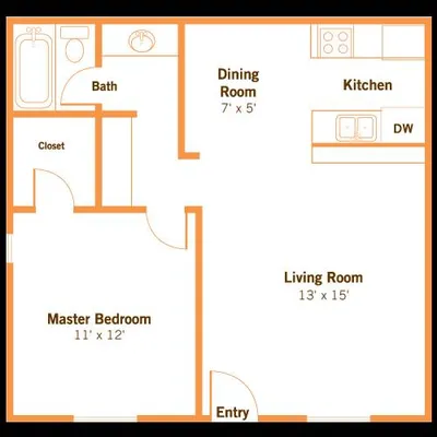 Floor-plan diagram at Solaris at the Biltmore.