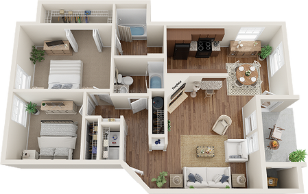 overlook park 2 bedroom gold c floor plan