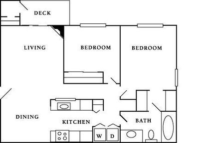 Two Bedroom One Bath | Apartments in Bellevue WA | Surrey Downs