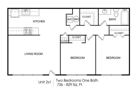 2 bedroom floorplan