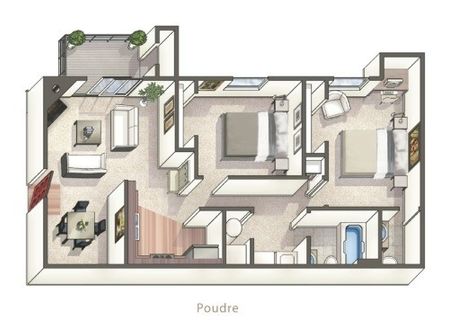 Two Bedroom Apartment | Littleton CO Apartments | Summit Riverside Apartments