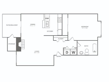 One Bedroom | 1 bed 1 bath | 660 sq ft