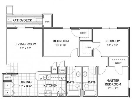 Coryell Crossing 3 Bedroom Floor Plan