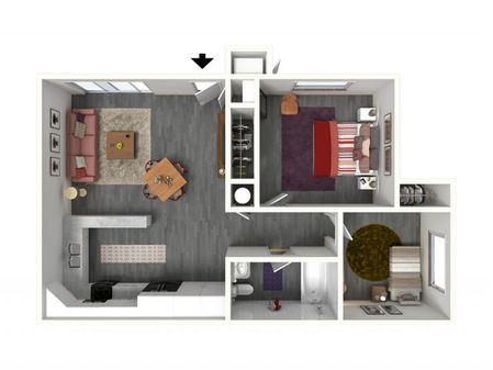 2 Bdrm Floor Plan | Apartments For Rent In Davis CA | Cottages on 5th