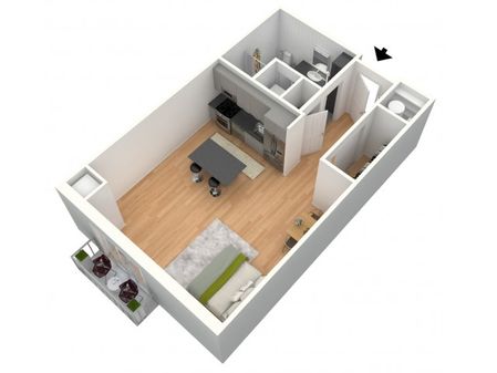 5th Province 1-Bedroom Apartment Floor Plan