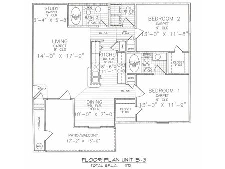 LEGACY LANDING APARTMENTS B-3 Floor Plans