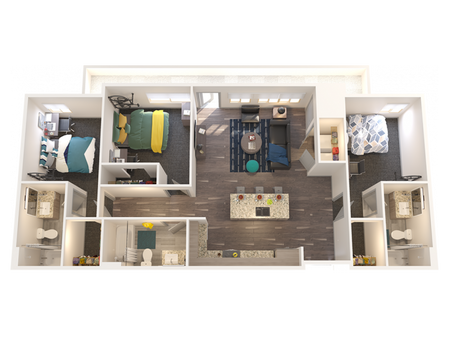 3X3 C2 | 3 bed 3 bath | from 1215 square feet