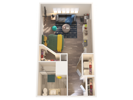 Studio S1 | Studio1 bath | from 517 square feet