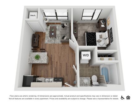1X1B | 1 bed 1 bath | from 491 square feet