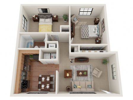 2 Bedroom Floor Plan | apartments for rent in arnold mo | Richardson Place
