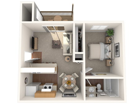 1 Bed 1 Bath
