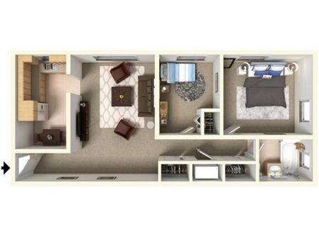 F Layout (Living Room in Middle)
