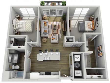 Floor Plan 2B | State Street Station | Apartments in Wauwatosa, WI
