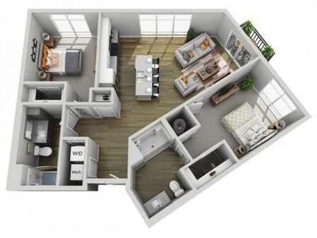 Floor Plan 2D | State Street Station | Apartments in Wauwatosa, WI