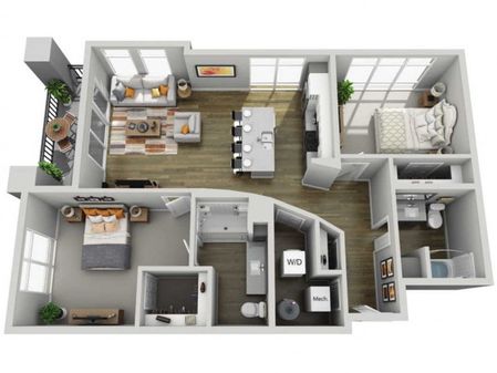 Floor Plan 2E | State Street Station | Apartments in Wauwatosa, WI