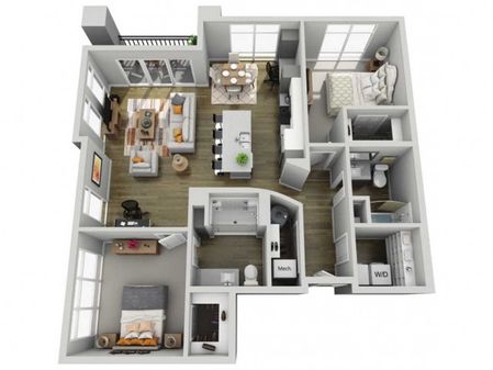 Floor Plan 2F | State Street Station | Apartments in Wauwatosa, WI