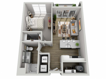 Floor Plan 1B | State Street Station | Apartments in Wauwatosa, WI