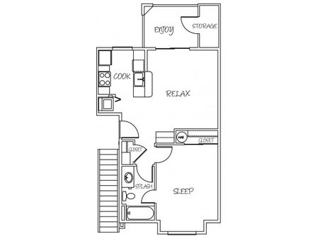 1x1 Standard Floorplan