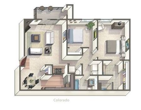 Two Bedroom Apartment | Littleton CO Apartments | Summit Riverside Apartments