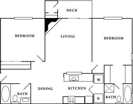 Two Bedroom Two Bath | Apartments in Bellevue WA | Surrey Downs