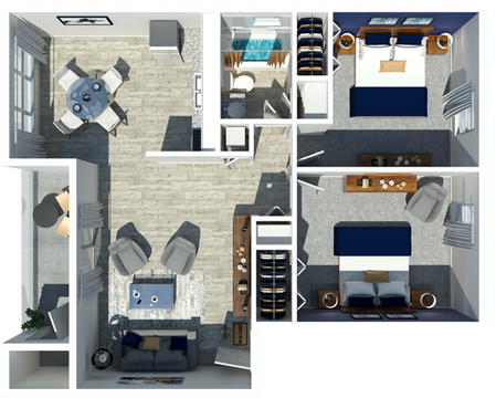 Fountain Square 2 Bedroom 674