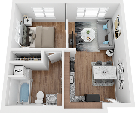 parkside lofts 1 bedroom floor plan a2