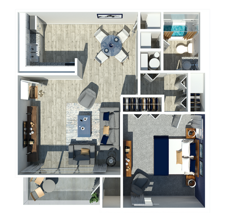 Fountain Square 1 Bedroom 621