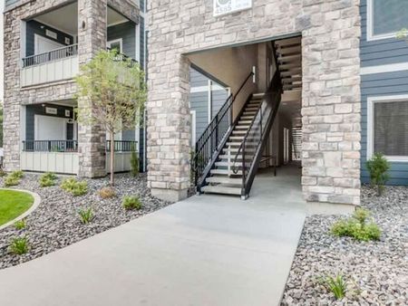 Apartment building exterior stairs