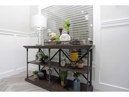 Decorated console table