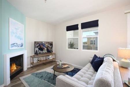 Oxnard Apartment Living Room - Serenade at Riverpark