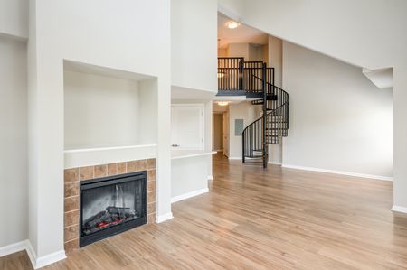 North Bethesda Apartment Living Area And Stairs | Inigo's Crossing