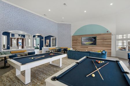 billiards area in clubhouse
