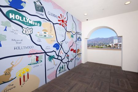 Art work and aerial overlook