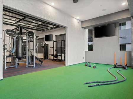 indoor and outdoor exercise areas