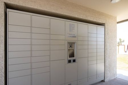 apartment with package lockers