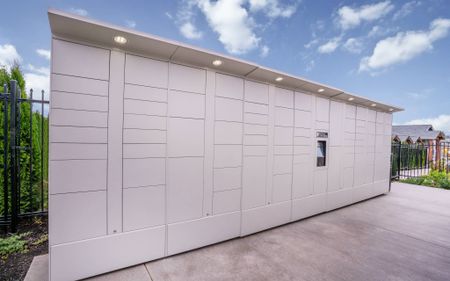 Apartments with package lockers