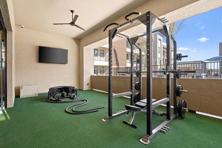 Indoor/outdoor apartment gym in Queen Creek