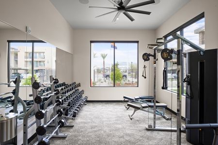 Workout at home with our onsite fitness center