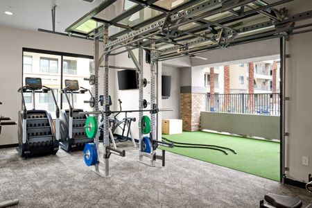 Test your fitness with our state of the art fitness center with indoor-outdoor features