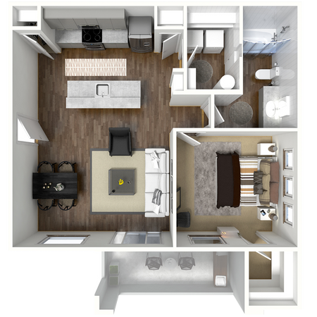 one bedroom apartment floor plan in gilbert, az